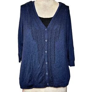 Eddie Bauer Cardigan Sweater Size Large Petite